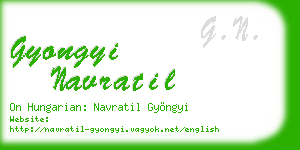 gyongyi navratil business card