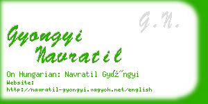 gyongyi navratil business card